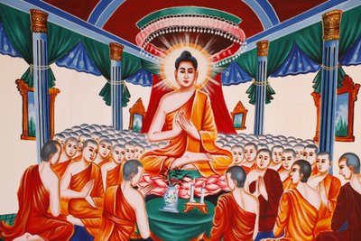 Life of the Buddha: Instructing the Assembly of Arahants, Siem Reap, Cambodia by Unbekannt