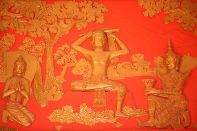 Life of the Buddha, The Great Tonsure: the Buddha cuts his hair with his sword, Phnom Penh, Cambodia by Unbekannt
