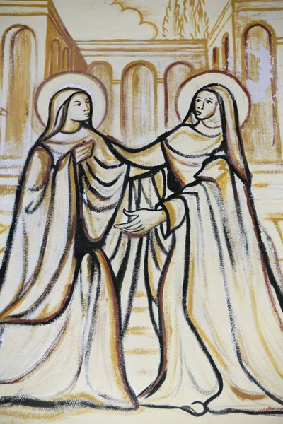 Lome Sacred Heart Cathedral: The Visitation (The Visit of Mary with Elizabeth as Recorded in the Gospel of Luke), Lome, Togo by Unbekannt