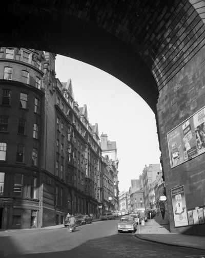 Looking up Dean Street from The Side, Newcastle upon Tyne, UK, November 1963 by Unbekannt