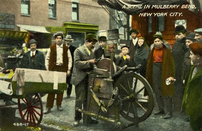 Lower East Side, New York City, A Scene in Mulberry Bend by Unbekannter Künstler