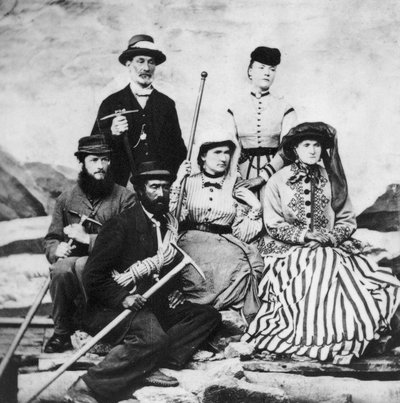 Lucy Walker with family and Swiss guide by Unbekannt