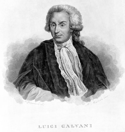 Luigi Galvani, Italian physiologist, c 1770s by Unbekannt