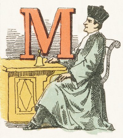 M - Magistrate - Childish Alphabet, Editions Gordinne 1920 by Unbekannt