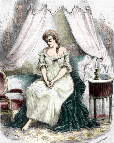Madame du Barry locked up in the Abbey of Pont-aux-Dames in 1774. 19th century by Alec Hunter