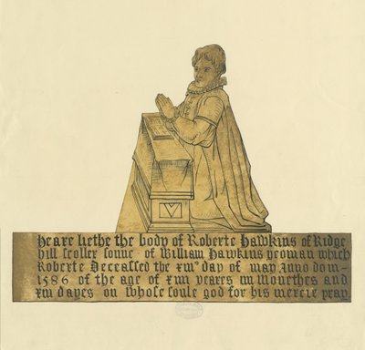 Madeley Church - Monument to Robert Hawkins by Unbekannt