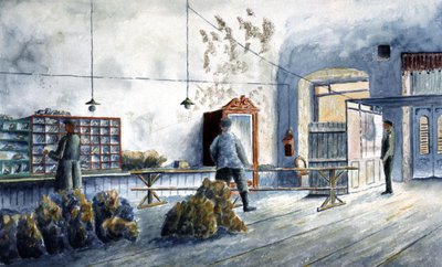 Mail sorting at the post office by Unbekannter Künstler
