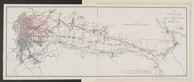Map of the New River from its Source near the Town of Ware to London by Unbekannter Künstler