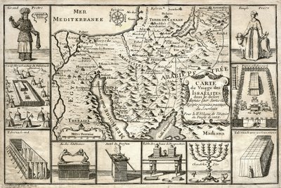 Map of the Journey of the Israelites, Since Their Exit from Egypt by Unbekannter Künstler
