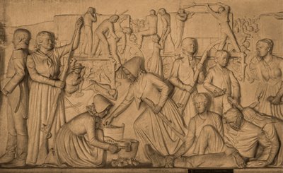 Marble relief with the story of the Boer trek, Voortrekker Monument in honour of the Boers, capital Pretoria, Tshwane, South Africa, Pretoria, Africa by Unbekannter Künstler