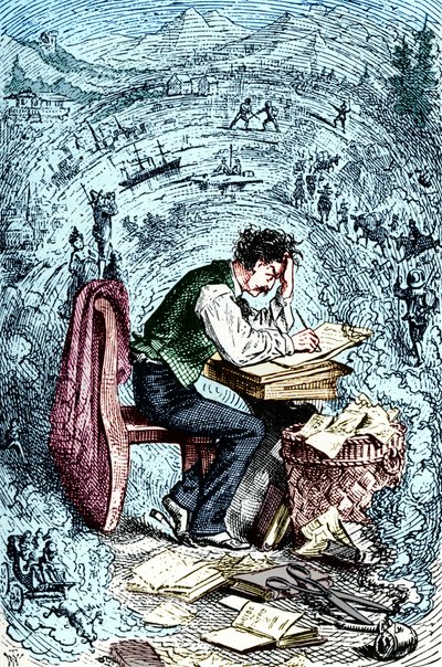 Mark Twain Writing 
