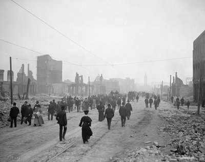 Market Street toward Ferry, San Francisco, Calif. by Unbekannter Künstler