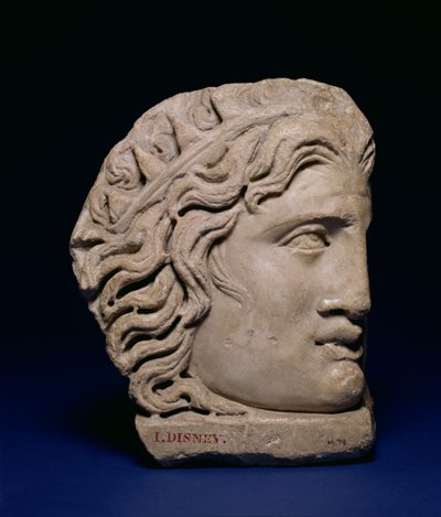 Mask of Helios, Corner Mask from a Sarcophagus Lid, Roman, 4th Century by Unbekannt
