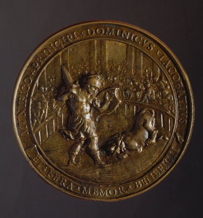 Medal Commemorating Plague Engulfed Rome in Years 1656-1657 by William M. Timlin