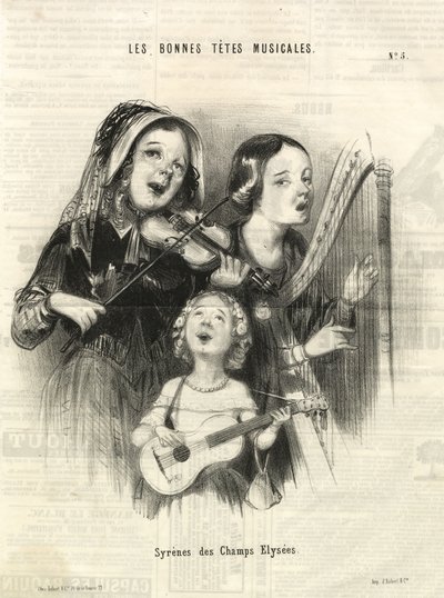 Mermaids of the Champs Elysées, Paris 1846 by Unbekannter Künstler