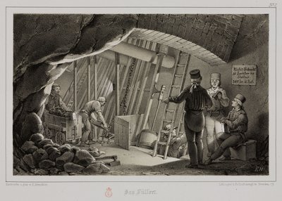 Filling station in a mine, c 1851 by Unbekannt