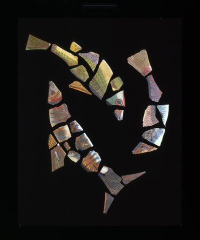 Mosaic fish tile fragments, c.1st century BC - 1st century AD by Unbekannt