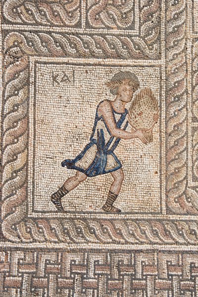Mosaics in the Roman Agora (5th Century AD), Delphi, Peloponnese, Greece by Unknown