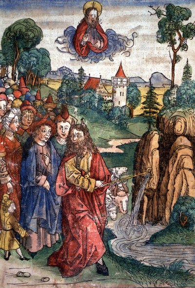 Moses Bringing Forth Water from the Rock by Unbekannter Künstler