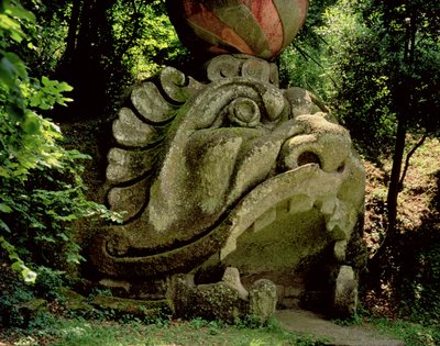 Mouth of a fantastical cave in the form of a monster