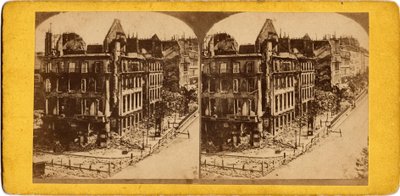 Municipality of Paris (1871): view of Paris in ruins by Unbekannt