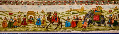 Mural, Patwon-Ki-Haveli, Jaisalmer, an exotic city in the Thar Desert, Jaisalmer, Rajasthan, India, Asia by Unbekannter Künstler