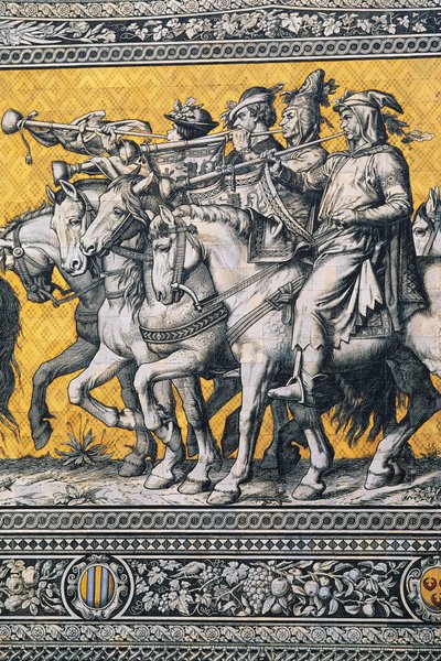 Musicians on horseback, Dresden, Saxony, Germany by Benjamin Baud