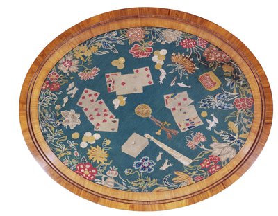 Needlework panel of cards by Unbekannt