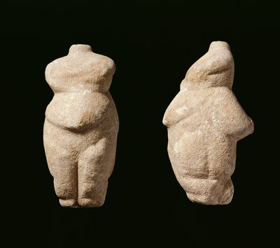 Neolithic Steopagus Lady, front and side view, Avaritsa (Meliteia) in Thessaly, Greece, 6000-5200 BC by Unbekannt