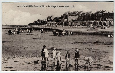 Langrune sur Mer: A Group of Children Playing on the Beach by William M. Timlin