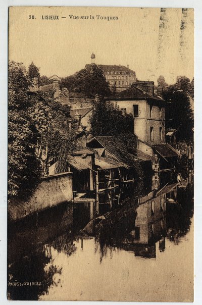 Normandy, Calvados (14), Lisieux: houses on the edge of the Touques - Postcard dated 1934 by William M. Timlin