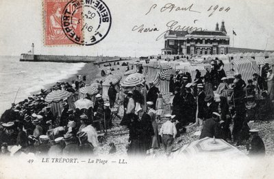 Treport: The Crowd of Holidaymakers on the Beach and Casino by William M. Timlin