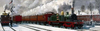 North London Railway Train Leaving Richmond for London by Unbekannter Künstler