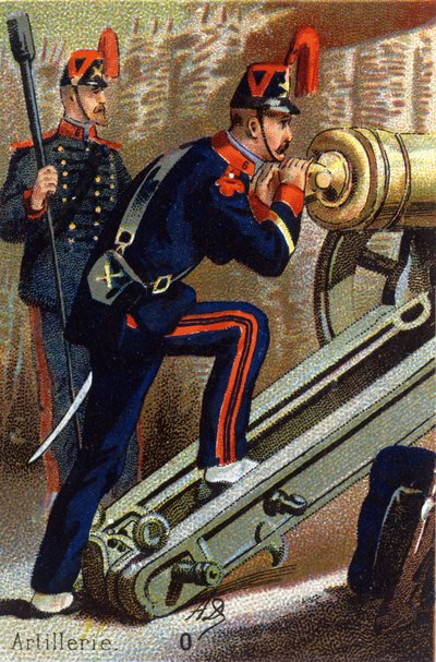O: Artillery. Engraving in 
