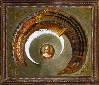 Optical Illusions Anamorphic painting of a ship, c 1744-1774 by Unbekannt