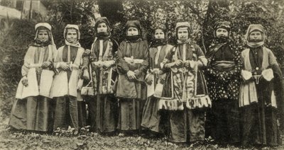 Osetini women in traditional costume Minority group in Soviet Union by Benjamin Baud