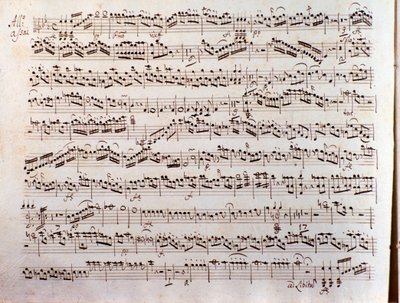 Page of musical score of a Sinfonia concertante by Pleyel by Unbekannter Künstler