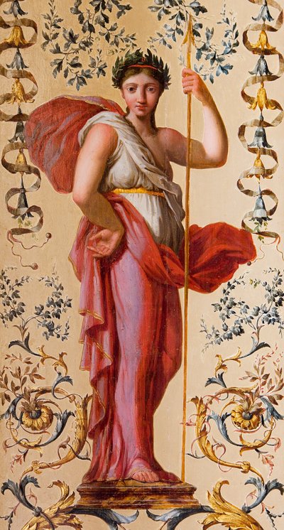 Painted wooden panel at Parlement de Bretagne, Rennes, Ille et Vilaine, France by Leopold Blonder