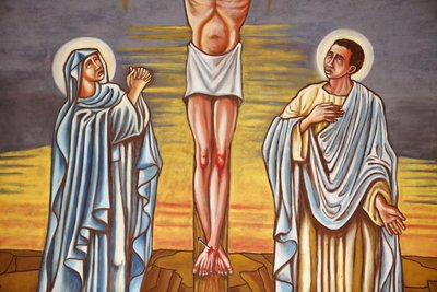 The Crucifixion of Jesus Christ: The Virgin Mary and Saint John, Aneho, Togo by Unbekannt