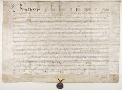 Papal Bull Confirming Charter of Bishop Henry Wardlaw, Recto by Unbekannt