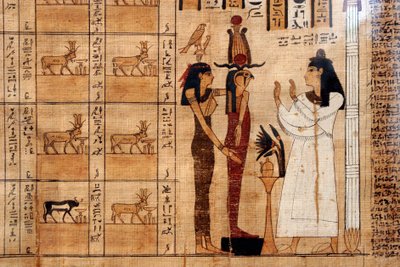 Papyrus from a Book of the Dead, Egyptian Museum, Turin by Unbekannt