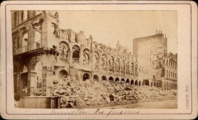 View of the Ministry of Finance in Ruins in May 1871 by Unbekannt
