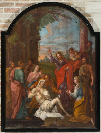Parish Church (Parochiekerk Onze-Lieve-Vrouw-Hemelvaart). Interior. Painting. Raising Lazarus (?) by Unbekannter Künstler