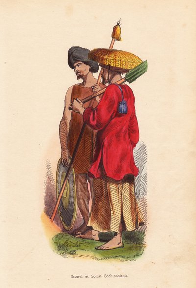 Men of Vietnam (Cochinchine): Soldier and Farmer by Unbekannter Künstler