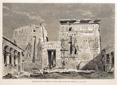 Peristyle of the Temple of Isis in the Island of Philae, Egypt - Illustration from the Atlas of Egypt by Unbekannt