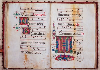 Piccolomini Library: choir book, cod.13.O, ff. 59v-60r with 