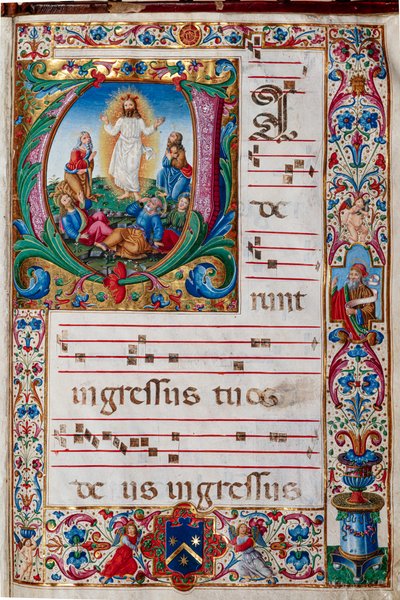 Piccolomini Library: choir book, cod. 29.13, ff. 30r with “Transfiguration” by Unbekannter Künstler