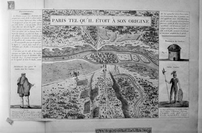 Plan of Paris at the time of the Gauls: 