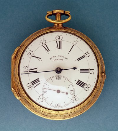 Pocket watch, with silver-gilt case and white enamel dial, English, by John Arnold by Unbekannt