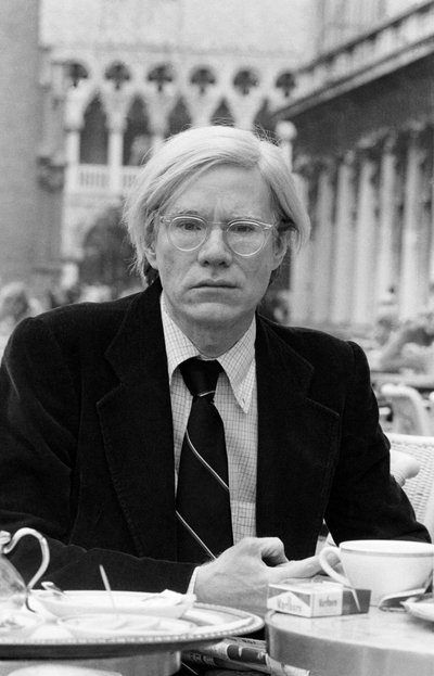 Pop Art Artist Andy Warhol in Venice 1977 by Unbekannt